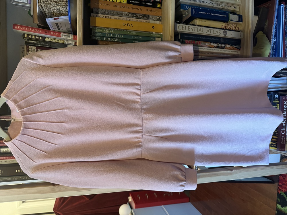 Vintage Easter Dress pink long sleeve Butte Knit